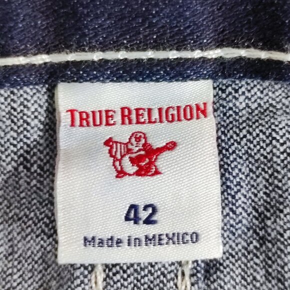 True Religion jeans men's size 42 (44) Indigo blue colour Geno Relaxed Slim - Picture 6 of 15